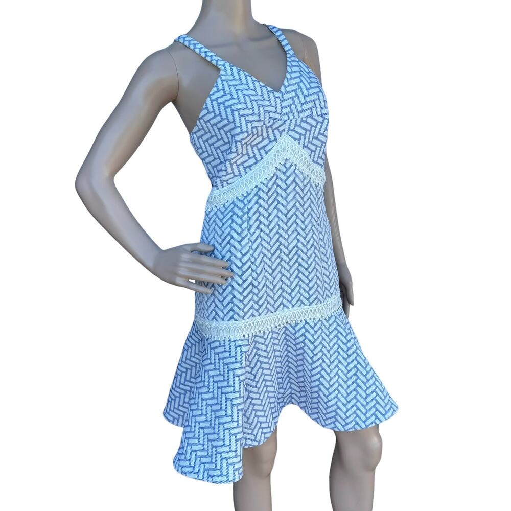 Shoshana Brandt Herringbone Lace Mini Dress 8